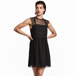 Black Chiffon and Lace H&M Dress